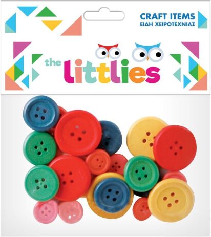 The Littlies Κουμπιά Ξύλινα Διάφορα Χρώματα (0646606) (0)