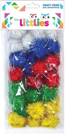 The Littlies Πομ Πομ Glitter 15mm-30Τμχ (0646593) (0)