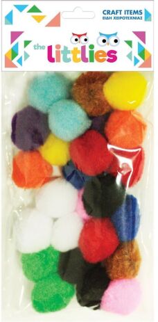 The Littlies Πομ Πομ Glitter 25mm-25Τμχ (0646596) (0)