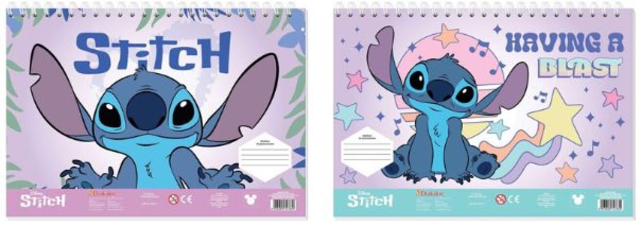 Lilo & Stitch Μπλοκ Ζωγραφικής 23X33 40 Φύλλων Με Αυτοκόλλητα Στένσιλ-2 Σχέδια-1Τμχ (000564982) (0)