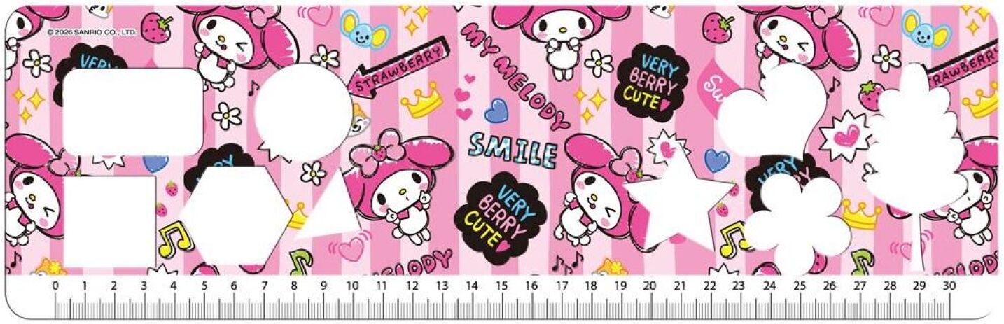 My Melody Μπλοκ Ζωγραφικής 23x33 40 Φύλλων Με Αυτοκόλλητα Στένσιλ-2 Σχέδια (000490299) (1)
