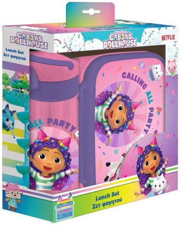 Gabbys Dollhouse Φαγητοδοχείο-Παγούρι Πλαστικό Σετ (000574113) (0)