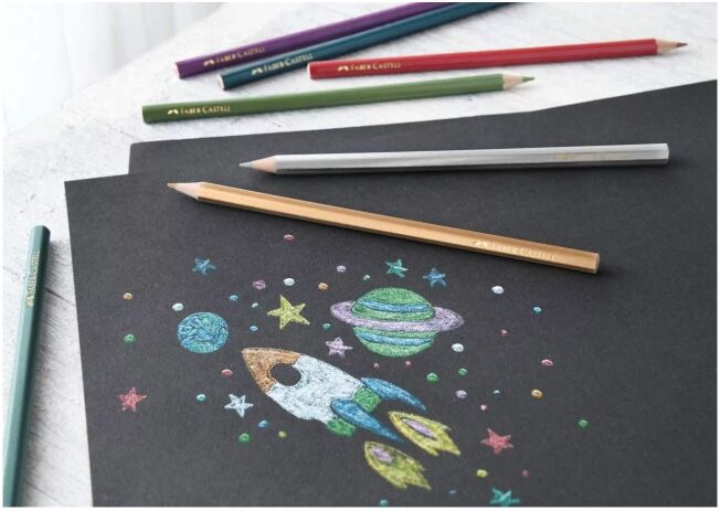 Faber Castell Ξυλομπογιές Μεταλλικά Χρώματα 10Τμχ (12309363) (1)