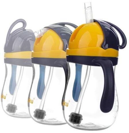 Akuku Ποτηράκι Με Καλαμάκι & Βαρίδι 9m+ Navy Blue-Yellow (A0165) (2)