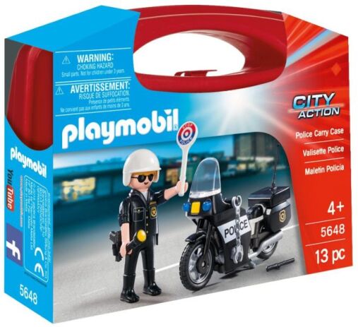Playmobil Βαλιτσάκι Αστυνόμος Με Μοτοσικλέτα (5648) (1)