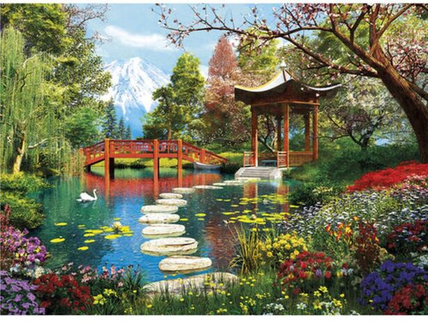 Clementoni Παζλ 1000 H.Q. Κήπος Φίτζι (1220-39513) (1)