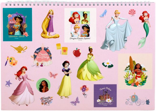 Princess Μπλοκ Ζωγραφικής Α4 Και Stickers (331-56416) (1)