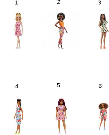 Barbie Fashionistas-6 Σχέδια (HPF76) (1)