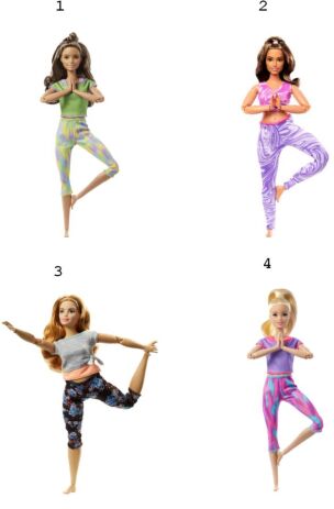 Barbie Beauty Αμέτρητες Κινήσεις-4 Σχέδια (FTG80) (1)