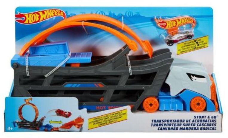 Hot Wheels Stunt N' Go Πίστα - Μεταφορέας (GCK38) (1)