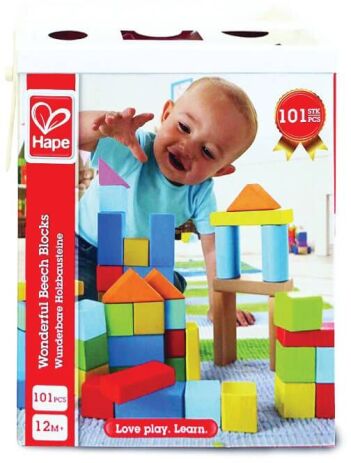 Hape Ξύλινα Τουβλάκια Beech Block (E8247) (1)