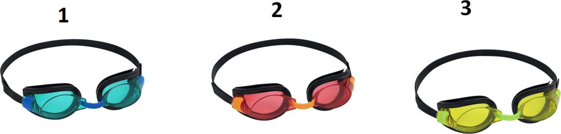 Bestway Γυαλιά Κολύμβησης Pro Racer-3 Σχέδια (21005) (1)