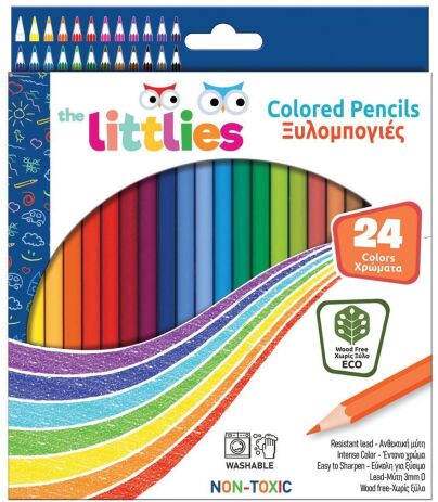 The Littlies Ξυλομπογιές Wood Free 24Τμχ (000646757) (0)