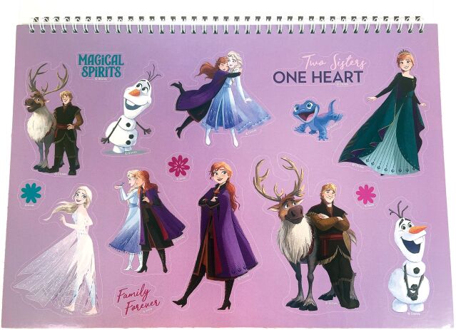 Frozen Μπλοκ Ζωγραφικής Α4+Stickers (341-73416) (1)