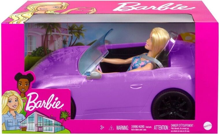 Barbie Glam Αυτοκίνητο & Κούκλα (HBY29) (1)