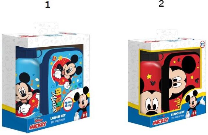 Mickey Φαγητοδοχείο-Παγούρι Αλουμινίου Σετ-2 Σχέδια (000564930) (1)