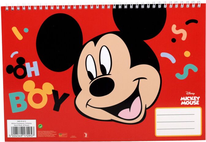 Mickey Street Μπλοκ Ζωγραφικής Α4-30 Φύλλα (340-91413) (0)