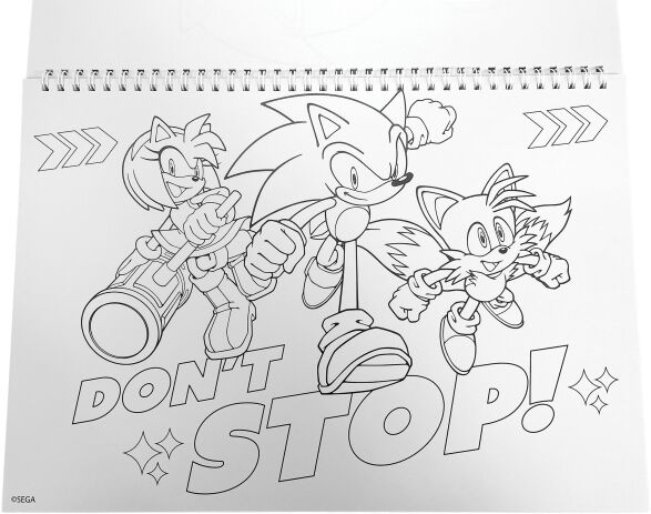 Sonic Μπλοκ Ζωγραφικής Α4+Stickers (334-89416) (2)