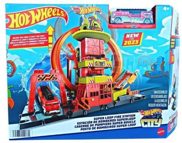 Hot Wheels Πίστα Πυροσβεστικός Σταθμός City (HKX41) (1)
