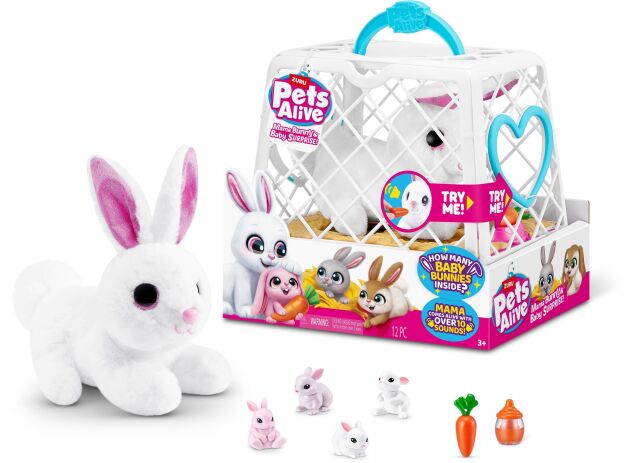 Zuru Λούτρινο Pets Alive Mama Bunny & Baby (9554) (0)