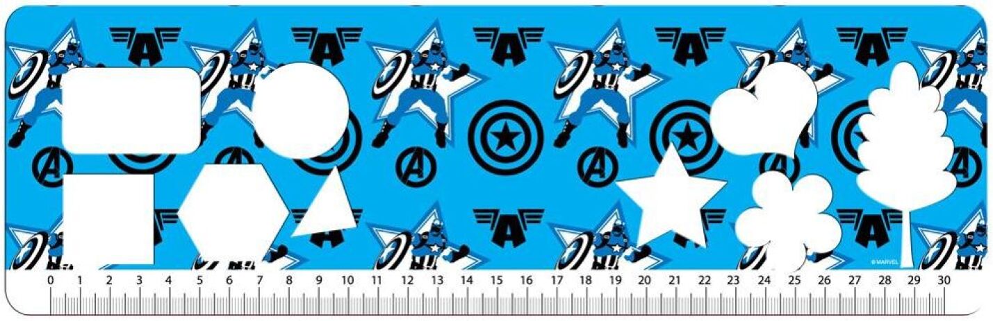Captain America Μπλοκ Ζωγραφικής 23x33 40 Φύλλων Με Αυτοκόλλητα Στένσιλ-2 Σχέδια (000506362) (1)