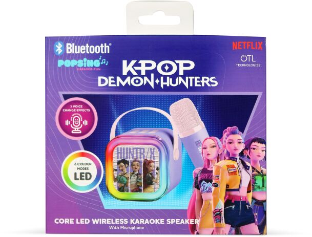 OTL K-Pop Demon Hunters Karaoke Speaker With Microphone Wireless Purple (ACC-1611) (1)