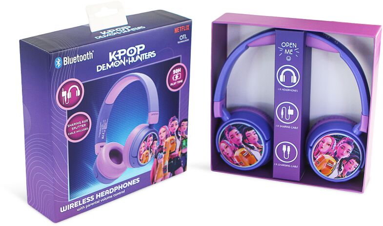 OTL K-Pop Demon Hunters Headphones Bluetooth Purple (ACC-1594) (1)