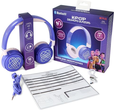OTL K-Pop Demon Hunters Headphones Bluetooth Pink (ACC-1595) (4)
