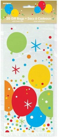 Τσάντες Δώρων Ζαλατίνας Με Μπαλόνια 20Τμχ (U58220) (0)