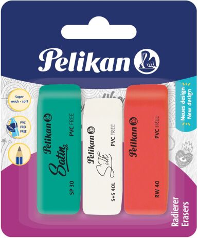 Pelikan Γομολάστιχες Satin/Silk RW40 3Τμχ (606233) (0)