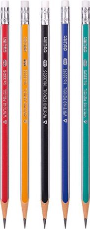 Deli Μολύβι Ριγέ HB Με Γόμα-5 Χρώματα (231.005175) (0)