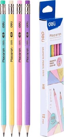 Deli Μολύβι Macaron Με Γόμα HB 12Τμχ (231.333758) (0)