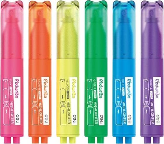 Deli Μαρκαδόροι Υπογράμμισης Mini Pixiwrite 1-4mm 6Τμχ (231.773285) (1)
