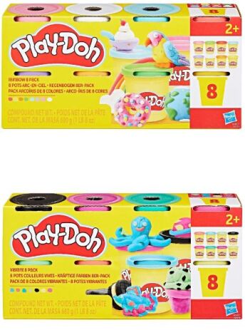 Playdoh Rainbow 8 Pack-2 Σχέδια (G0513) (2)