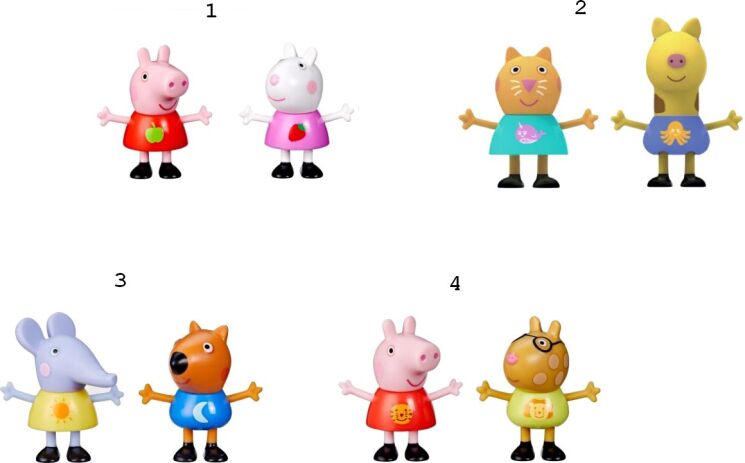 Peppa Pig Peppas Best Friends-4 Σχέδια (PPF6413) (1)
