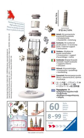 Ravensburger Παζλ 3D Πύργος Της Πίζας-Mini 54 Τμχ (11247) (2)