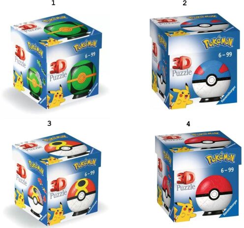 Ravensburger Πάζλ 3D Pokemon 54Τμχ-4 Σχέδια (741175) (1)