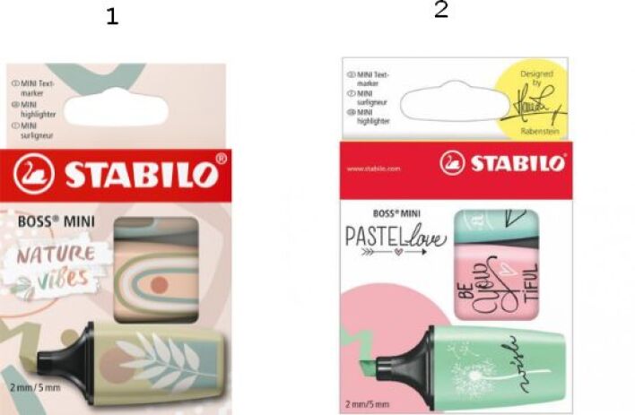Stabilo Μαρκαδόροι Υπογράμμισης Boss Mini 3Τμχ-2 Σχέδια (01007357) (1)