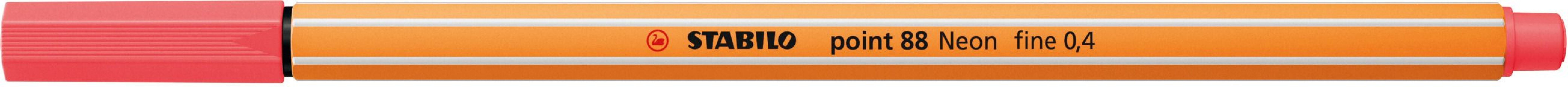 Stabilo Μαρκαδόρος Point 88/040 Neon Red (01880040) (0)