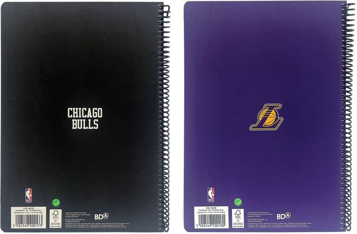 NBA Bulls-Lakers Τετράδιο A4 Σπιράλ 3 Θεμάτων 105 Φύλλων-2 Σχέδια (378-16439) (1)