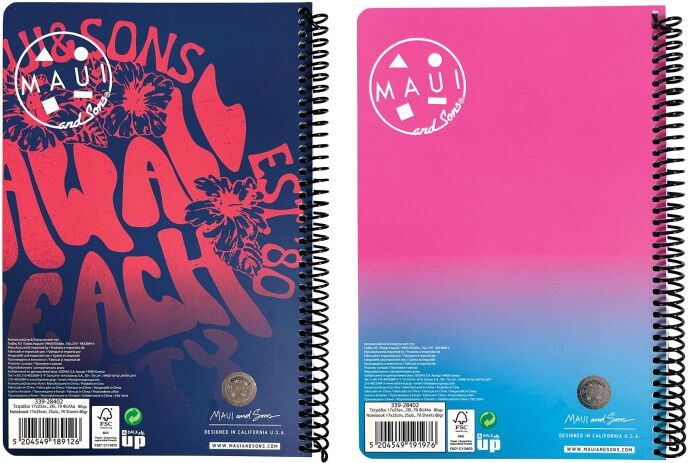 Maui Beach Party-Island Τετράδιο 17X25 Σπιράλ 2 Θεμάτων 70 Φύλλων-2 Σχέδια (339-28402) (1)