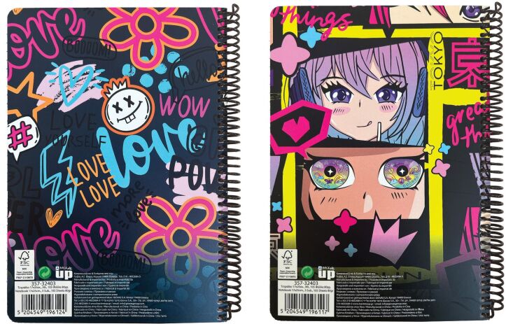 Anime-More Love Τετράδιο 17X25 Σπιράλ 3 Θεμάτων 105 Φύλλων-2 Σχέδια (357-32403) (1)