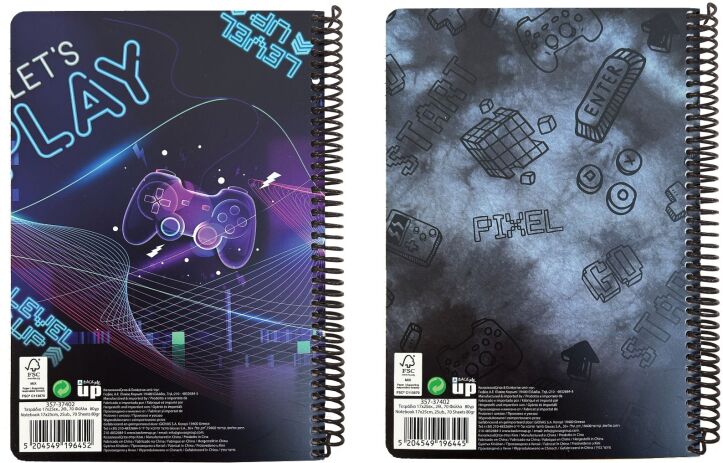 Game Zone-Secret Signal Τετράδιο 17X25 Σπιράλ 2 Θεμάτων 70 Φύλλων-2 Σχέδια (357-37402) (1)