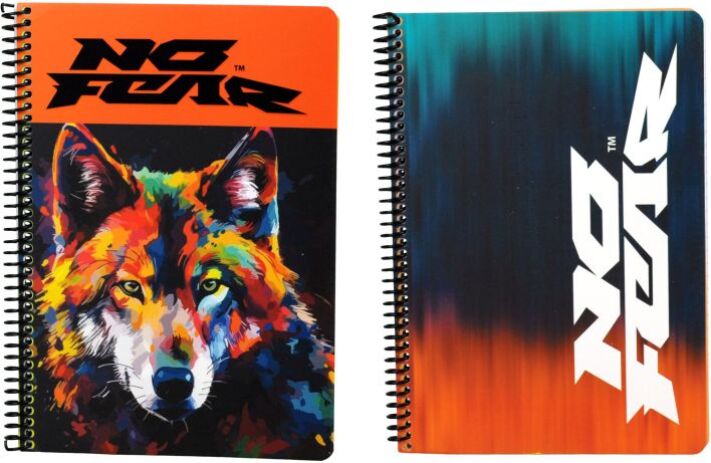 No Fear Colored Wolf-Gradient Blue Τετράδιο Σπιράλ 17X25 2 Θεμάτων 70 Φύλλων-2 Σχέδια-1Τμχ (348-47402) (0)