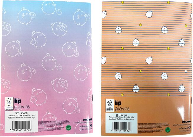 Molang Better Together-Purikura Τετράδιο 17X25-2 Σχέδια (361-50400) (1)