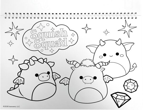 Squishmallows Μπλοκ Ζωγραφικής Α4+Stickers (363-34416) (4)