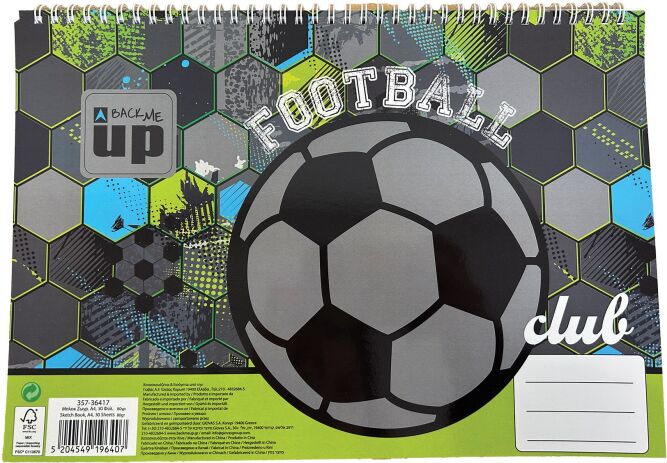 Football Club Μπλοκ Ζωγραφικής Α4 30 Φύλλων (357-36417) (0)