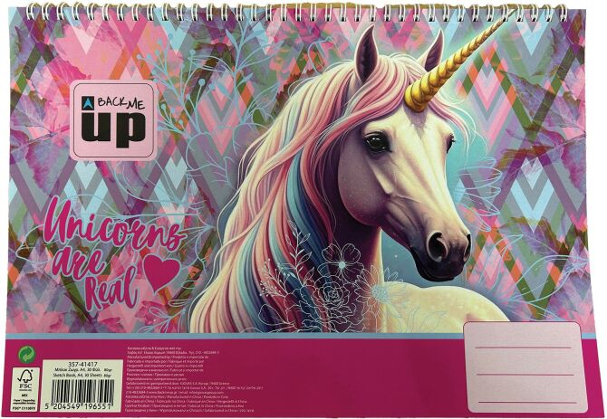 Pastel Unicorn Μπλοκ Ζωγραφικής Α4 30 Φύλλων (357-41417) (0)