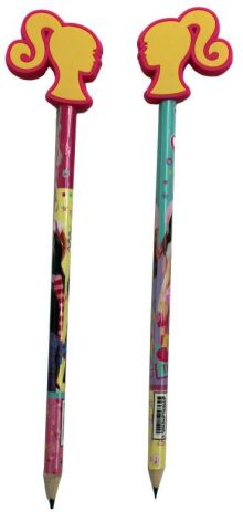 Barbie Μολύβι Rubber Φιγούρα-2 Σχέδια-1Τμχ (349-84613) (0)