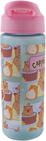 GIM Παγούρι Με Καλαμάκι 600ml Capybara-Happy Life (550-13217) (3)